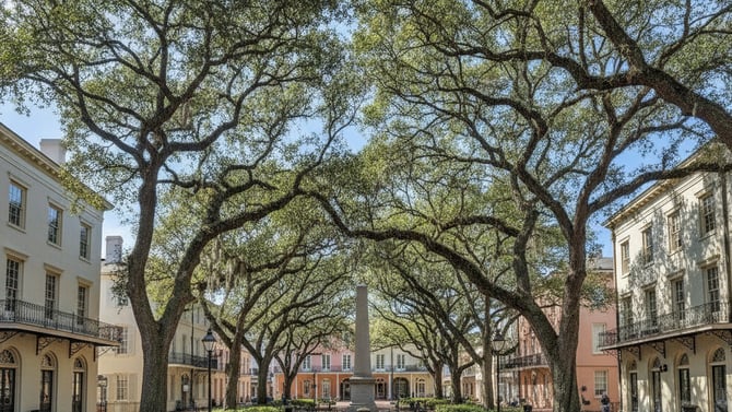 A one-bedroom in Savannah for a riverboat trip